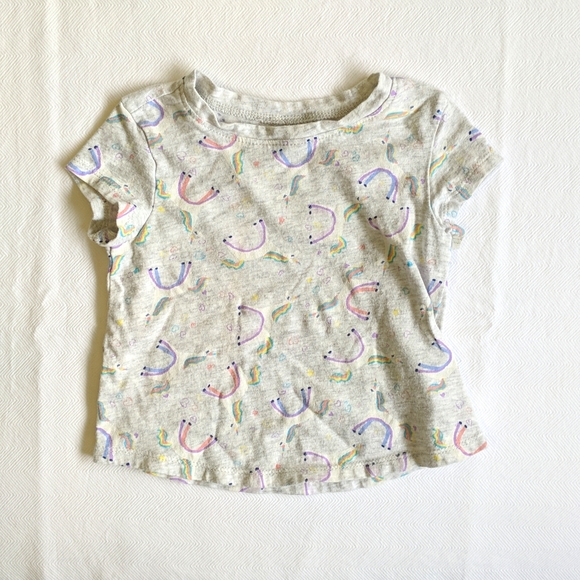 old navy unicorn print cotton t-shirt 18-24 months baby girl - Picture 1 of 6